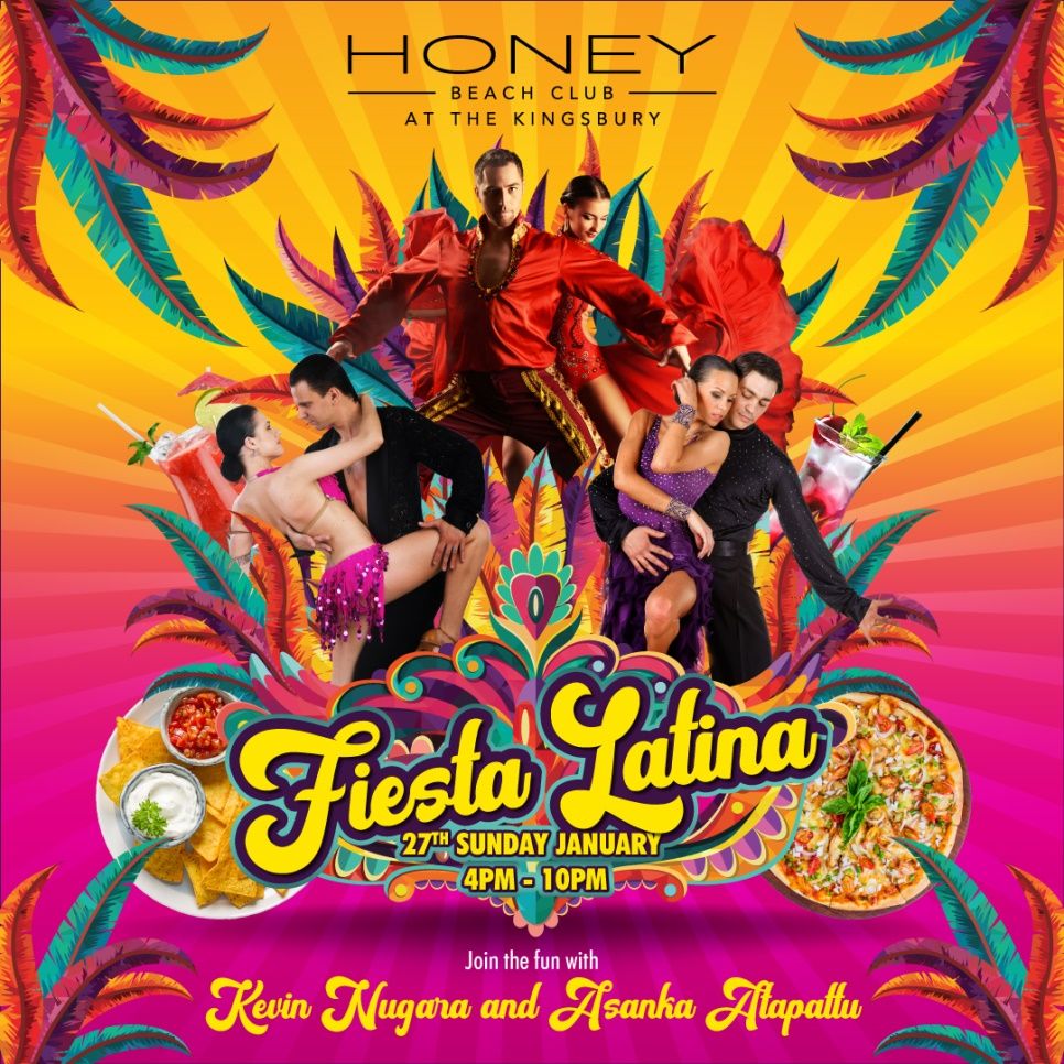 Poster for Fiesta Latina at The Kingsbury Hotel