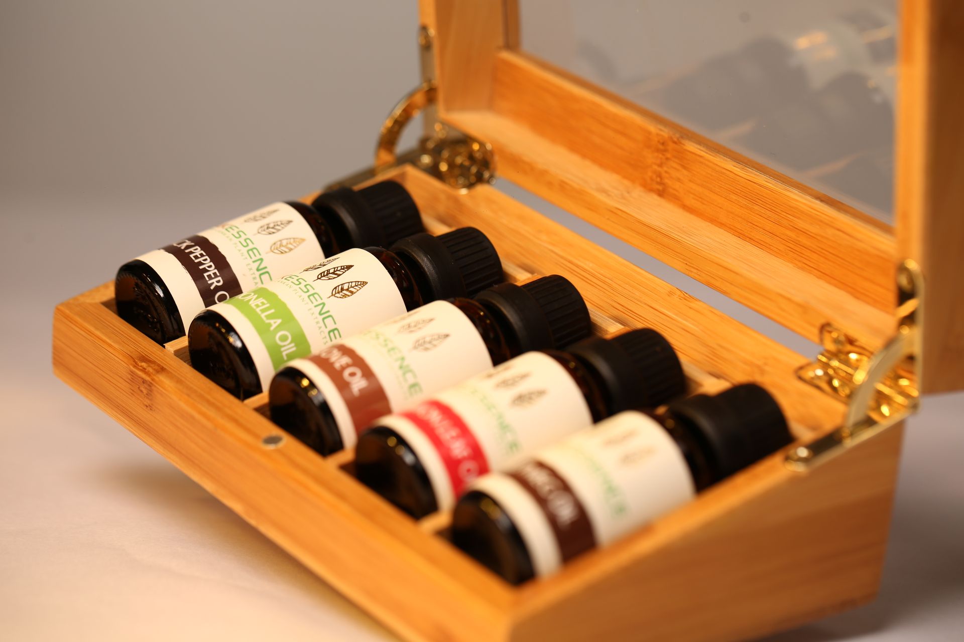 Variety of spa oils at The Kingsbury Hotel