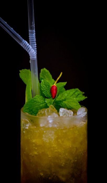 Mint julep cocktail drink at The Kingsbury Hotel