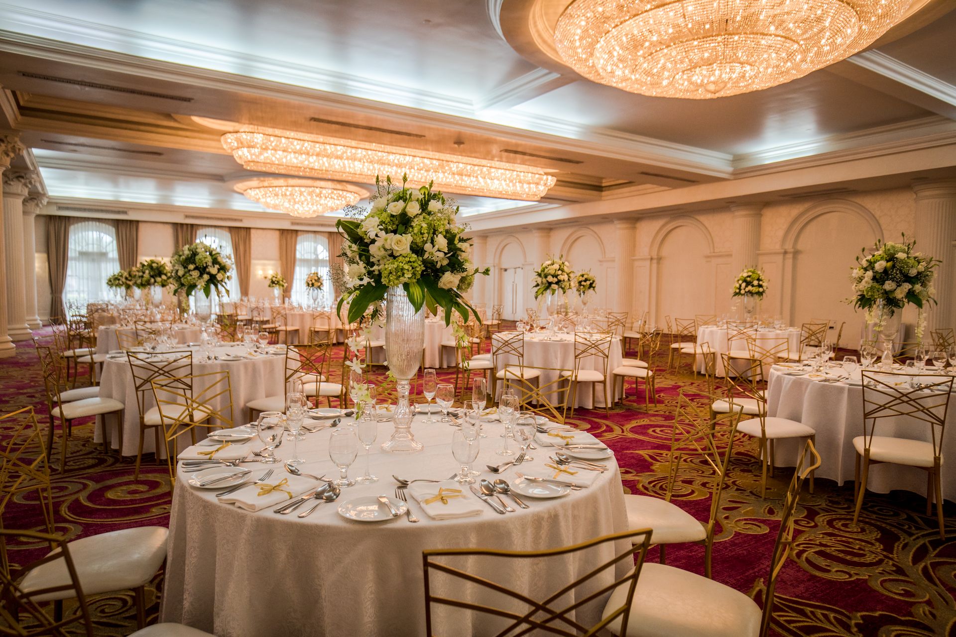 Elegant Balmoral wedding hall at The Kingsbury Hotel