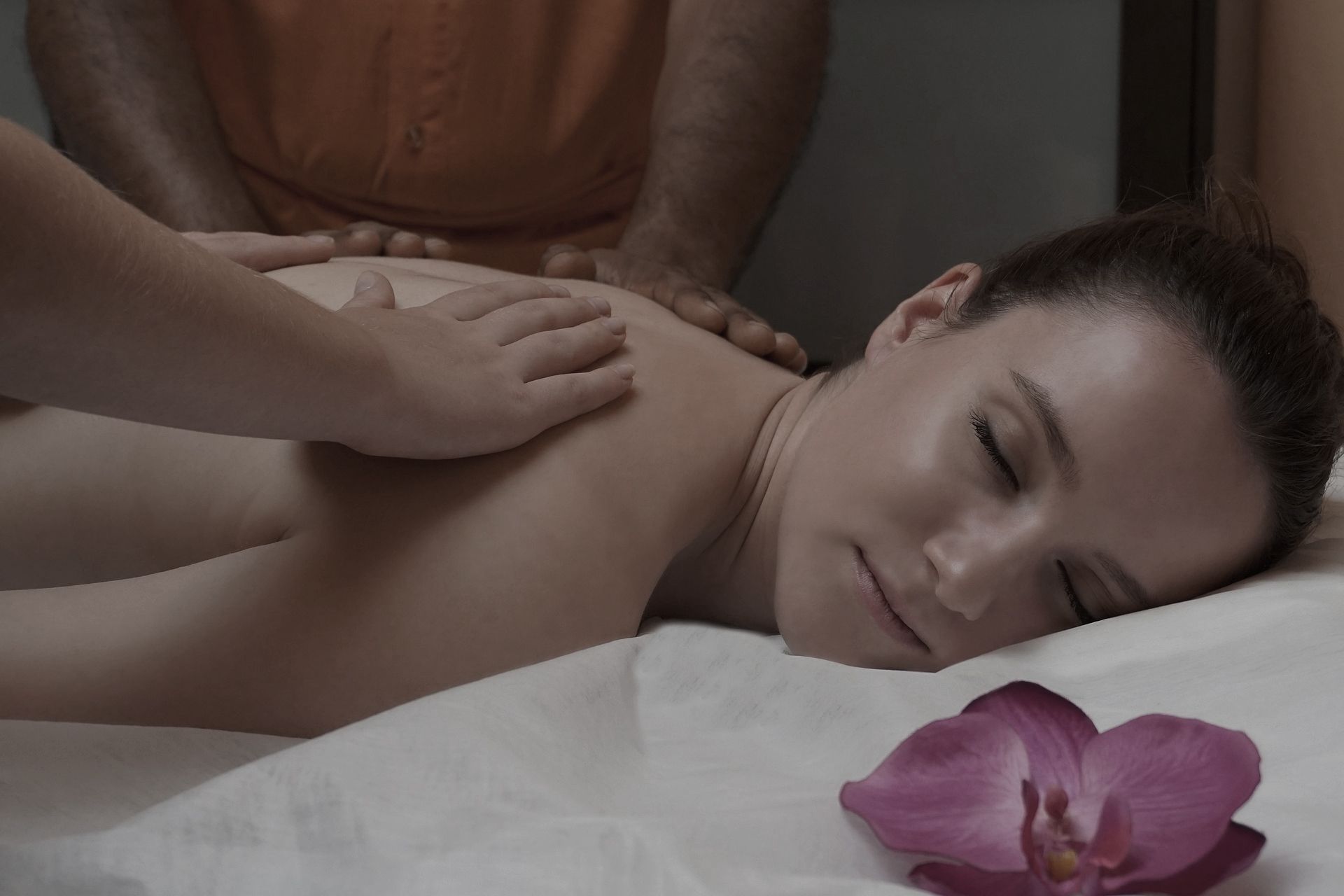 Lady getting massaged at The Kingsbury Hotel Spa