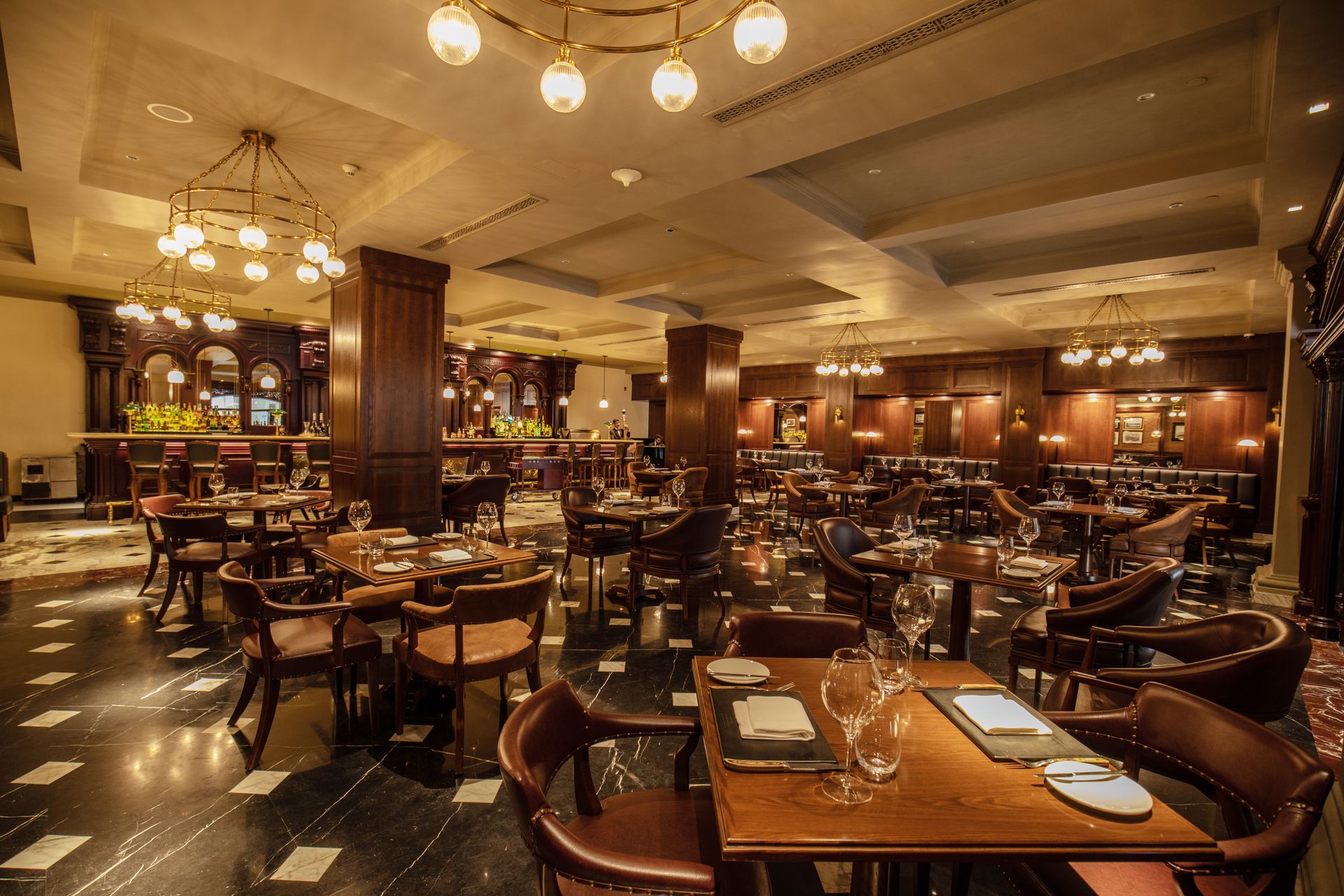 Elegant fine dining bar and restaurant at The Kingsbury Hotel