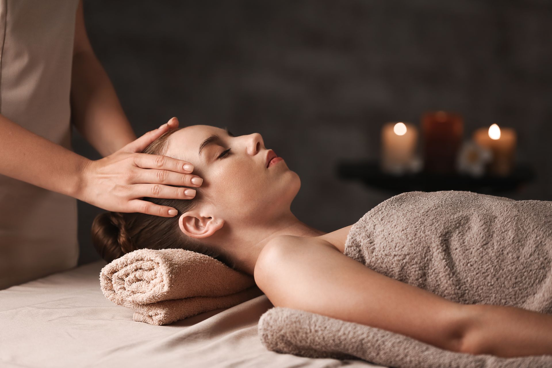 Woman getting a massage at The Kingsbury Hotel