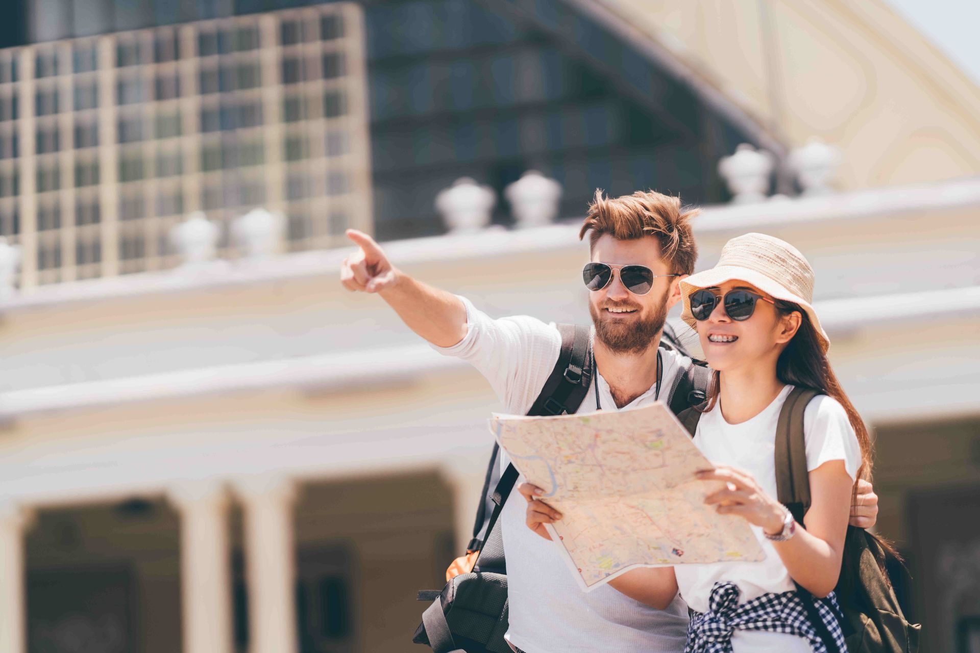 Couple exploring Colombo city sights