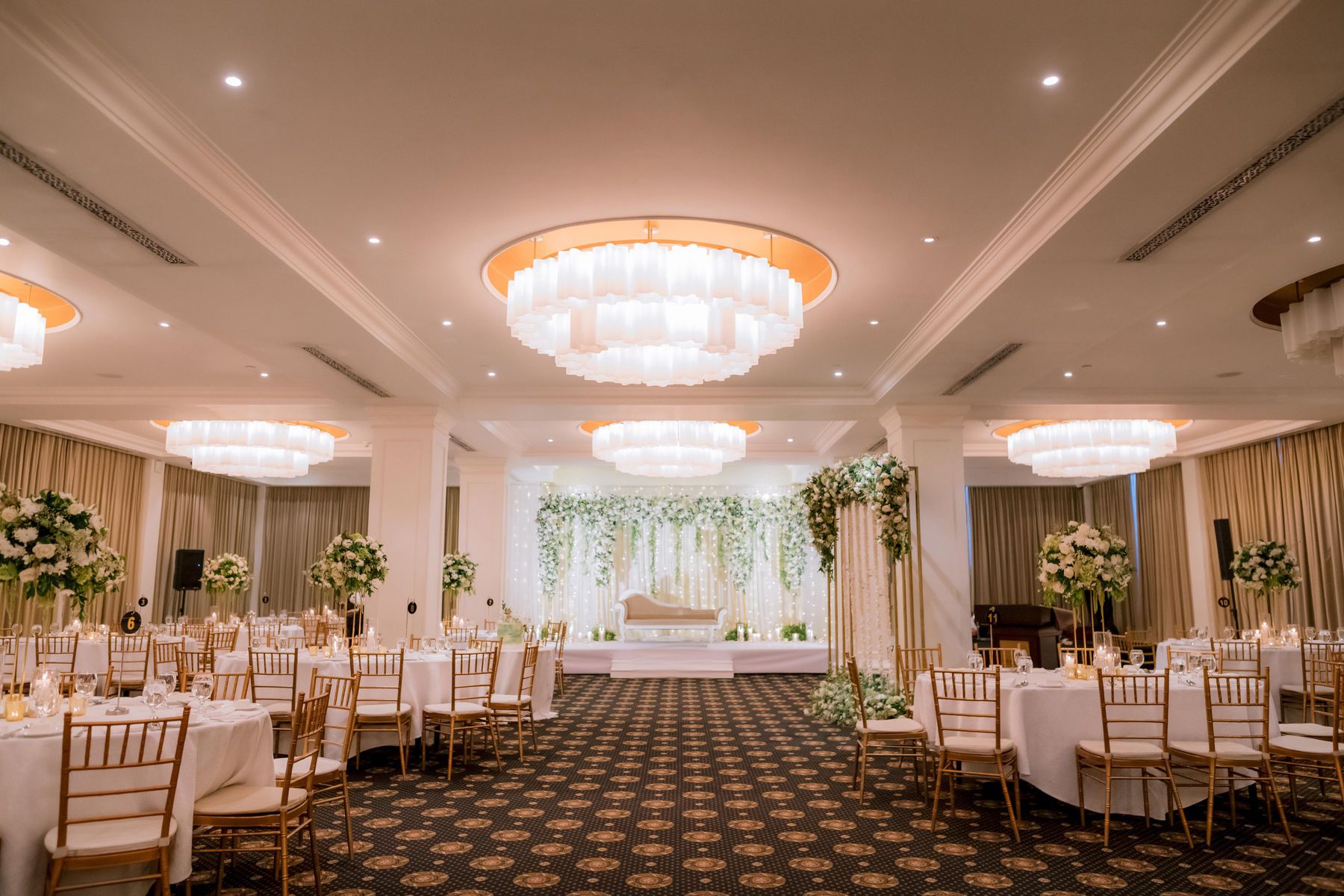 Decorated interior of the Victorian Ballroom at The Kingsbury Colombo