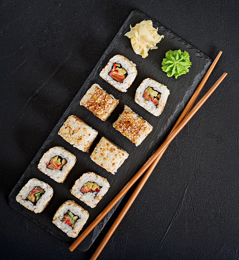 A food platter prepared in the Tenku Restaurant at The Kingsbury Colombo