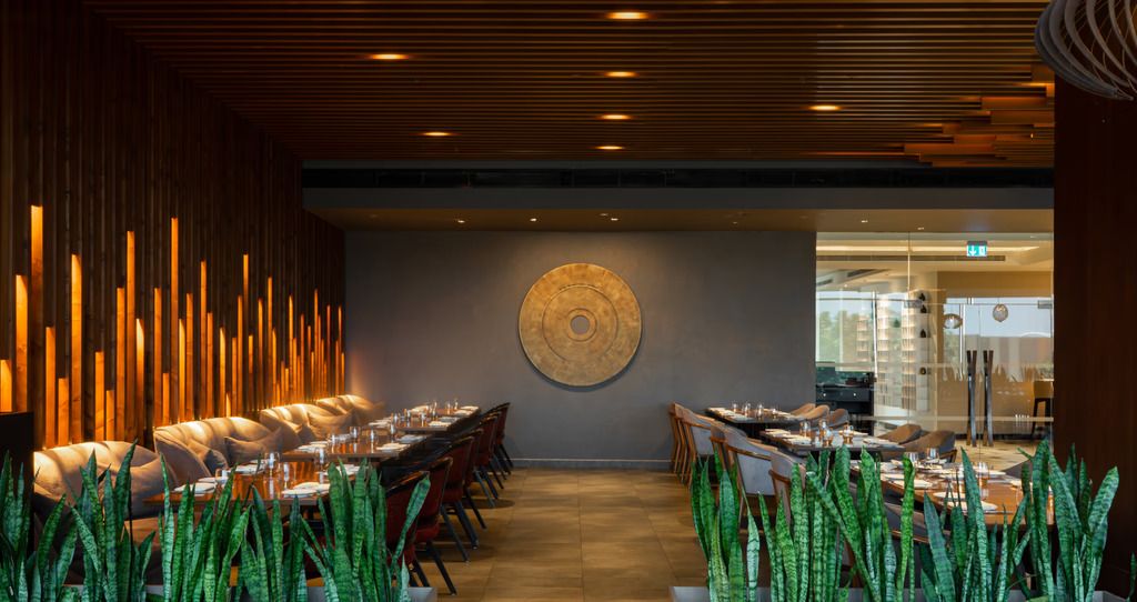 The dining area of the Harbour Court Restaurant at The Kingsbury Colombo